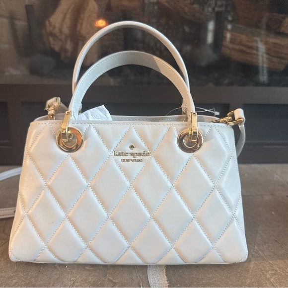 kate spade Handbags - Kate Spade Cream Quilted Satchel